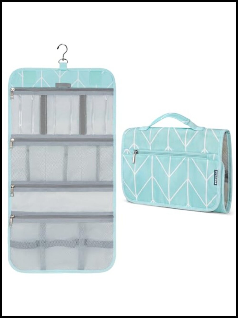 Hanging Foldable Travel Toiletry Bag Organizer Water Resistant